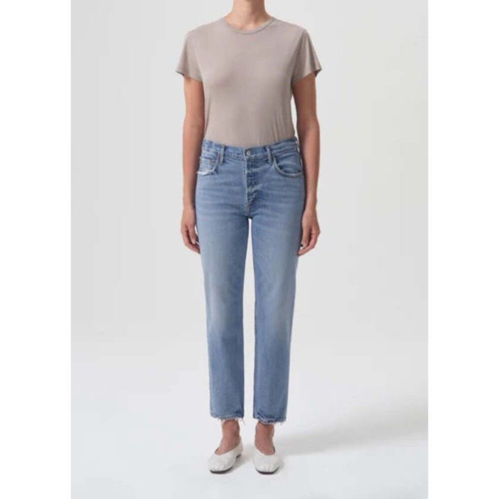 AGOLDE KYE MID RISE STRAIGHT ORGANIC COTTON CROP JEANS 26